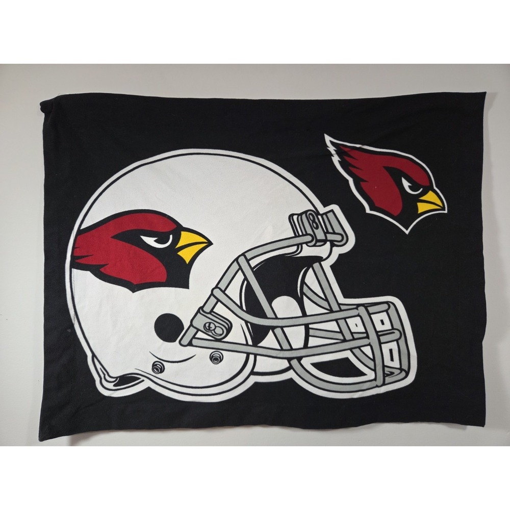 Arizona Cardinals NFL Logo Pillowcase Covers Set Of 2‎ Black & Red Soft